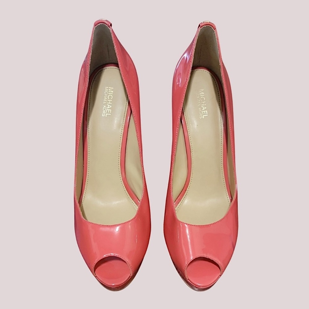 Michael Kors Coral Peep Toe Heels